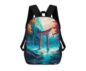 sinyumoney Torii Gates Anime Japanese Mochila Escolar Resistente Al Agua - Perfecta Para Viajes, Trabajo Y Uso Diario 17inch