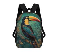sinyumoney Toucan Bird Forest Mochila Escolar Infantil De Moda Informal Mochilas Infantiles Impresas En 3D Mochila Grande Para Niño 17inch