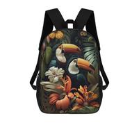 sinyumoney Toucan in Jungle Style Mochila Escolar Infantil Impresa En 3D Para Niños, Mochilas De Viaje, Bolsas Para Libros Para Niños Estudiantes De Primaria 17inch