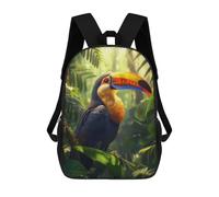 sinyumoney Toucan in Rainforest Mochila Escolar Impresa En 3D Mochila Escolar De Moda Para Niños Mochilas Para Niños Estudiantes De Secundaria 17inch