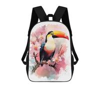 sinyumoney Toucan Watercolor Mochilas Infantiles Mochila Escolar Impresa En 3D Para Niños Mochilas De Viaje Bolsas Para Libros Para Niños 17inch Mochila Escolar