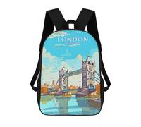 sinyumoney Tower Bridge England Mochila, Mochila Escolar Impresa En 3D, Bolsa Para El Almuerzo Escolar, Mochila De Viaje, Mochila Para Amigos, Mochila Escolar Para Niñas Y Niños 17inch