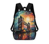sinyumoney Tower Bridge Reverie Mochilas Para Niños Mochila Escolar Mochila Escolar Impresa En 3D Para Niños Estudiantes De Primaria Y Secundaria 17inch
