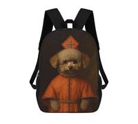 sinyumoney Toy Poodle The Pope Mochilas Escolares, Mochilas Para Portátil, Mochilas Para Camping, Aventuras Al Aire Libre Y Viajes Diarios 17inch
