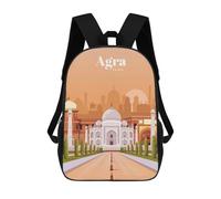sinyumoney Travel to Agra Mochila Escolar Para Niños, Mochila Escolar Impresa En 3D Para Estudiantes De Primaria Y Secundaria 17inch