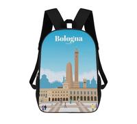 sinyumoney Travel to Bologna Mochila Escolar Para Niñas Mochila Impermeable Mochila Informal De Día Mochila Ligera Para Niño Y Niña Mochila Escolar 17inch