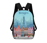 sinyumoney Travel to Bruges Mochilas Mochilas Infantiles Mochila Escolar Mochila Escolar Infantil Impresa En 3D Mochilas De Viaje De Moda Para Niños De Primaria Y Secundaria 17inch