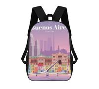 sinyumoney Travel to Buenos Aires Mochila Escolar Mochila Para Niños Impresa En 3D Mochilas Infantiles Para Niños Y Niñas Mochilas Escolares Mochilas De Viaje Para Niños 17inch
