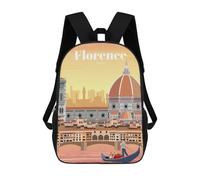 sinyumoney Travel to Florence Mochila, Mochila Infantil, Mochila Escolar Para Estudiantes, Mochila Para Libros, Mochila Escolar Impresa En 3D Para Niños Y Niñas 17inch