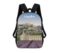 sinyumoney Travel to Gordes Mochila Escolar Mochilas Escolares Para Niñas Y Niños Mochila Con Bolsillo Mochila Escolar De Moda Para Niños 17inch