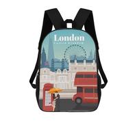 sinyumoney Travel to London Mochilas Para Niños Y Estudiantes, Mochilas Escolares Impresas En 3D, Mochilas Para Estudiantes De Primaria Y Secundaria Para Niños Y Niñas 17inch