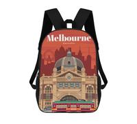 sinyumoney Travel to Melbourne Again Mochila Infantil Para Niñas Y Niños, Mochila De Día, Escuela Primaria, Perfecta Para La Vuelta Al Cole O Educación Física, Regalos Y Viajes 17inch