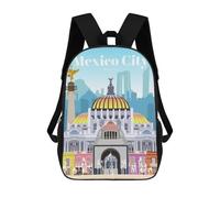 sinyumoney Travel to Mexico City Mochila Escolar Para Niñas Y Niños, Mochilas De Gran Capacidad, Mochilas Ligeras Para Niños Y Estudiantes 17inch
