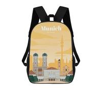 sinyumoney Travel to Munich Mochilas Informales Para Niños, Mochila Escolar Para Adolescentes, Niñas Y Niños, Mochilas Para Libros 17inch