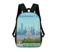 sinyumoney Travel to Oklahoma City Mochilas Infantiles Impresas En 3D, Mochilas De Moda Informales, Mochilas De Viaje Bonitas, Mochilas Informales Para Exteriores Para Niños Y Niñas 17inch