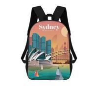 sinyumoney Travel to Sydney Mochilas Para Niños Mochila Escolar Mochila Escolar Impresa En 3D Para Niños Estudiantes De Primaria Y Secundaria 17inch