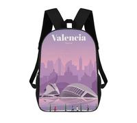 sinyumoney Travel to Valencia Mochila, Mochila Infantil, Mochila Escolar Para Estudiantes, Mochila Para Libros, Mochila Escolar Impresa En 3D Para Niños Y Niñas 17inch