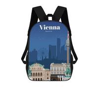 sinyumoney Travel to Vienna Mochila Infantil, Mochila Escolar Infantil, Mochilas Escolares Impresas En 3D Para Niños Y Estudiantes Adolescentes 17inch