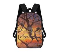 sinyumoney Tree Branch Skull Animals Mochilas Para Niños, Mochilas Escolares Personalizadas En 3D Para Niños Y Niñas, Mochilas Escolares Grandes, Mochilas Informales Para El Día A Día 17inch