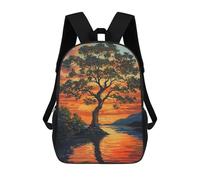 sinyumoney Tree by Sunset in Autumn Mochila Para Niños, Adolescentes Y Estudiantes, Mochilas Para Niñas, Mochilas Para Niños Pequeños, Primaria Y Secundaria 17inch
