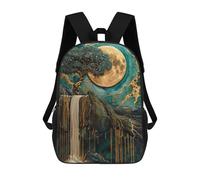 sinyumoney Tree in The Rock Waterfall Mochila Escolar Mochilas Escolares Para Niñas Y Niños Mochila Con Bolsillo Mochila Escolar De Moda Mochila Infantil 17inch