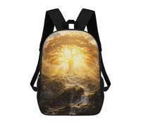 sinyumoney Tree of Eternal Light Mochila, Mochila Escolar Impresa En 3D, Bolsa Para El Almuerzo Escolar, Mochila De Viaje, Mochila Para Amigos, Mochila Escolar Para Niñas Y Niños 17inch