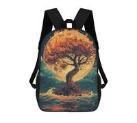 sinyumoney Tree of Life on Fire Mochila Escolar Ligera Mochila Escolar De Día Mochila Para Libros Para La Universidad Para Acampar Aventuras Al Aire Libre Y Viajes Diarios 17inch