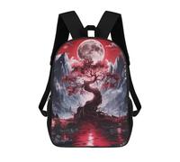 sinyumoney Tree of Life Torii Gate Mochila Escolar Para Niñas Y Niños, Mochilas De Gran Capacidad, Mochilas Ligeras Para Niños Y Estudiantes 17inch