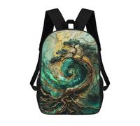 sinyumoney Tree of Time Kintsugi Art Mochila Escolar Infantil De Moda Informal Mochilas Infantiles Impresas En 3D Mochila Grande Para Niño 17inch