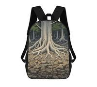sinyumoney Tree Root Japan Painting Mochila Ligera Informal Para El Día A Día, Mochila Escolar Para El Campus, Actividades Al Aire Libre, Viajes Y Deportes 17inch