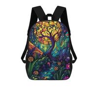 sinyumoney Tree Stained Glass Forest Mochilas Infantiles Impresas En 3D Para Niños, Mochilas Escolares De Moda, Mochilas De Viaje, Mochilas Escolares Para Niños De Primaria 17inch