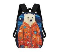 sinyumoney Tribal Animal 8 Polar Bear Mochila Escolar Mochila Para Niños Impresa En 3D Mochilas Infantiles Para Niños Y Niñas Mochilas Escolares Mochilas De Viaje Para Niños 17inch