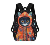sinyumoney Tribal Animal Art 02 Cat Mochila Escolar Para Niños Con Impresión 3D, Mochila Moderna Para Niños Y Niñas, Mochila Informal Para Estudiantes. 17inch