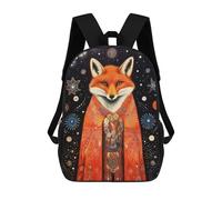 sinyumoney Tribal Animal Art 03 Fox Mochila, Mochila Infantil, Mochila Escolar Para Estudiantes, Mochila Para Libros, Mochila Escolar Impresa En 3D Para Niños Y Niñas 17inch