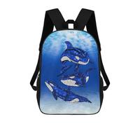 sinyumoney Tribal Orca Killer Whales Mochila Escolar Para Niños Con Impresión 3D, Mochila Moderna Para Niños Y Niñas, Mochila Informal Para Estudiantes. 17inch