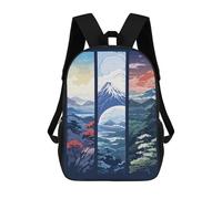 sinyumoney Triple Japanese Mountains Mochila Escolar De Moda Para Estudiantes, Adecuada Para Niños Y Niñas, Mochila Informal Para Viajes Al Aire Libre, Esencial Para El Día A Día 17inch