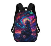 sinyumoney Tripping Neon Space Girl Mochila Escolar, Mochila Para Portátil, Mochila Para Adolescentes, Niñas, Niños, Mujeres Y Hombres 17inch