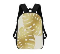 sinyumoney Tropical And Golden 03 Mochila Escolar Infantil Impresa En 3D, Mochila Informal De Moda Para Niños, Mochila De Viaje De Alta Capacidad Para Libros Para Niños 17inch