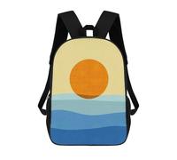 sinyumoney Tropical Beach 2 Mochila, Mochila Infantil, Mochila Escolar Para Estudiantes, Mochila Para Libros, Mochila Escolar Impresa En 3D Para Niños Y Niñas 17inch