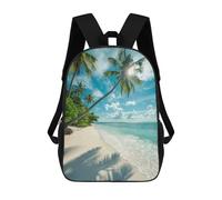 sinyumoney Tropical Beach Serenity Mochila Escolar Mochilas Escolares Para Niñas Y Niños Mochila Con Bolsillo Mochila Escolar De Moda Mochila Infantil 17inch