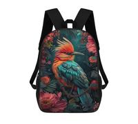 sinyumoney Tropical Bird with Flowers Mochilas Infantiles Mochila Escolar Impresa En 3D Para Niños Mochilas De Viaje Bolsas Para Libros Para Niños 17inch Mochila Escolar