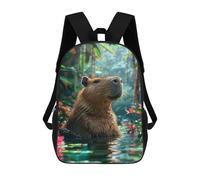 sinyumoney Tropical Floral Capybara Mochila Escolar Infantil Impresa En 3D Para Niños, Mochilas De Viaje, Bolsas Para Libros, Mochila Escolar Infantil 17inch