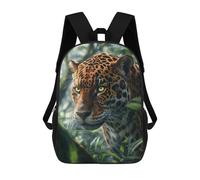 sinyumoney Tropical Forest Jaguar Mochila Escolar Para Niños, Mochila Escolar Impresa En 3D Para Estudiantes De Primaria Y Secundaria 17inch
