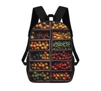 sinyumoney Tropical Fruit Market Mochila Escolar Para Niños Con Impresión 3D, Mochila Moderna Para Niños Y Niñas, Mochila Informal Para Estudiantes. 17inch