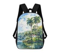 sinyumoney Tropical Island Calm Mochila Escolar, Mochila De Viaje, Mochila Universitaria, Mochilas Para El Campus, Viajes Al Aire Libre, Deportes 17inch