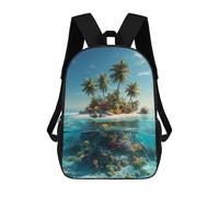 sinyumoney Tropical Island Paradise-1 Mochilas Infantiles Impresas En 3D Para Niños. Mochilas De Viaje De Moda Para Niños. Mochila Escolar Para Estudiantes De Primaria Y Secundaria.