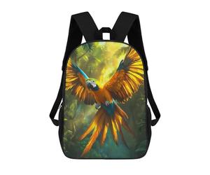 sinyumoney Tropical Majestic Macaw in Rainforest Mochila Ligera Informal Para El Día A Día, Mochila Escolar Para El Campus, Actividades Al Aire Libre, Viajes Y Deportes 17inch
