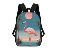 sinyumoney Tropical Pink Flamingo 03 Mochilas Infantiles Impresas En 3D, Mochilas De Moda Informales, Mochilas De Viaje Bonitas, Mochilas Informales Para Exteriores Para Niños Y Niñas 17inch