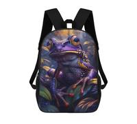sinyumoney Tropical Purple Frog Mochilas Para Niños Mochilas Escolares Mochila Escolar Para Niños Impresa En 3D Mochilas De Viaje De Moda Para Niños De Primaria Y Secundaria 17inch