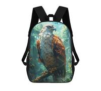 sinyumoney Tropical Rain Forest Eagle Mochilas De Moda Impresas En 3D 17inch Mochila Escolar Informal Para Niños De Primaria Y Secundaria